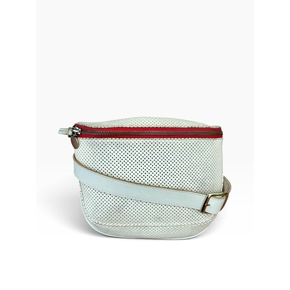 Clare V. Fanny Pack Cream Perforated Leather Belt Bag